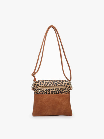 Jen & Co. - M1785 Tara Double Zip Crossbody Bag/Wristlet