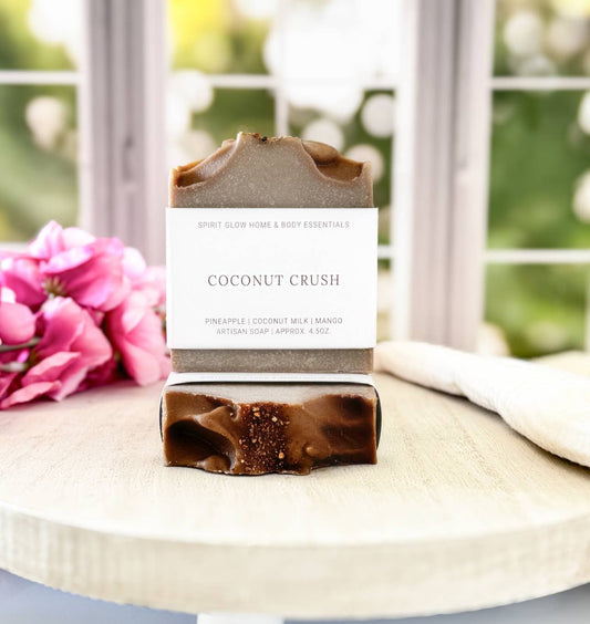 Spirit Glow Home & Body Essentials - Coconut Crush - Handcrafted Artisan Soap Bar