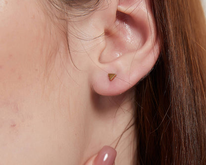 Melange Blanc - Alexandra triangle stud earring, triangle earring