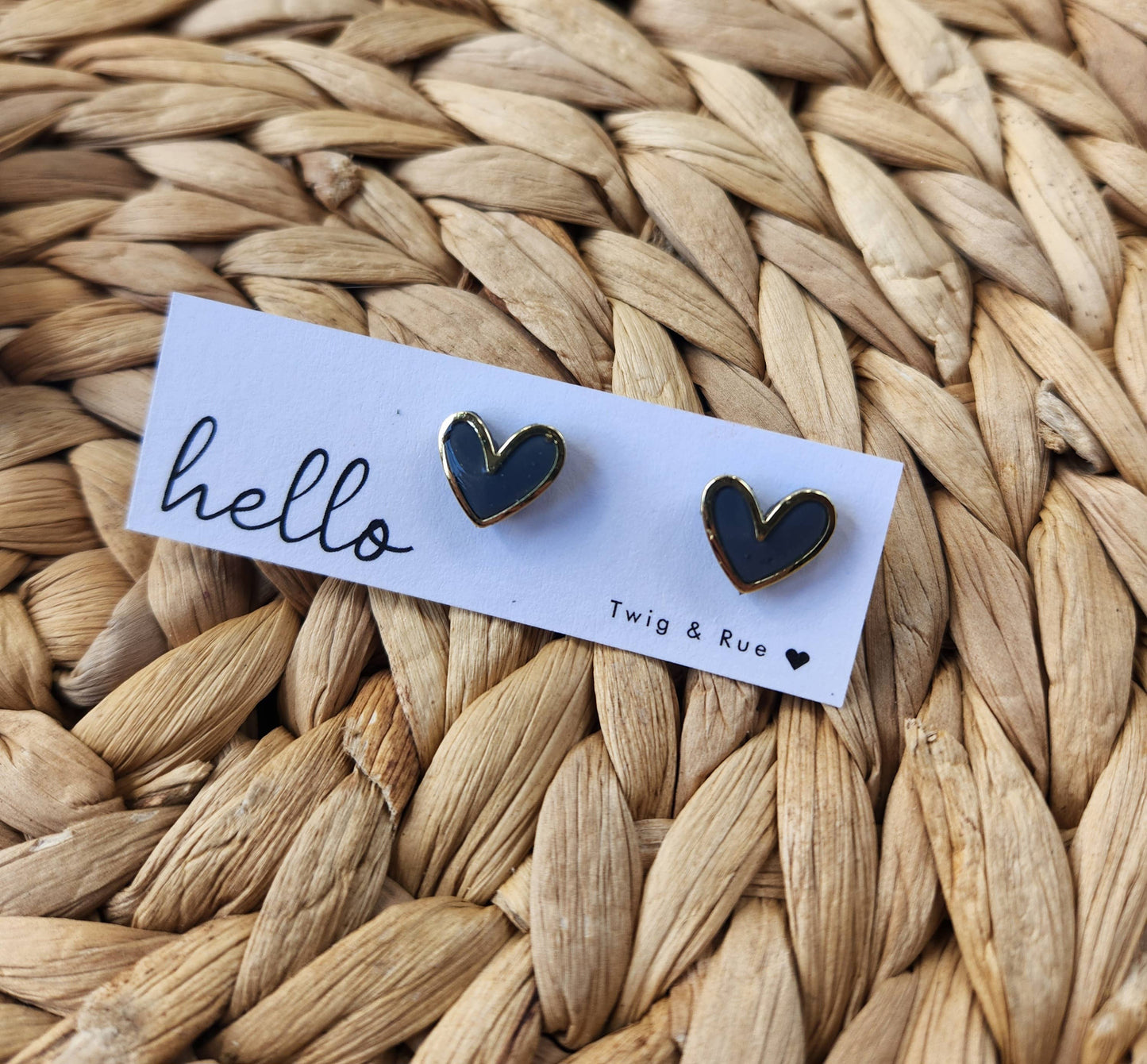 Twig & Rue boutique - Heart clay studs