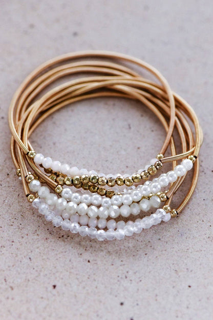 MA101 Mia Accessories - Boho Layered Spring Coil Guitar String Bracelet Set - 6961