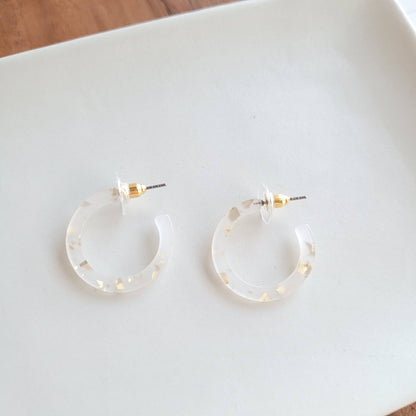 Spiffy & Splendid - Cam Mini Hoops - Gold Flake // Earrings, Gift