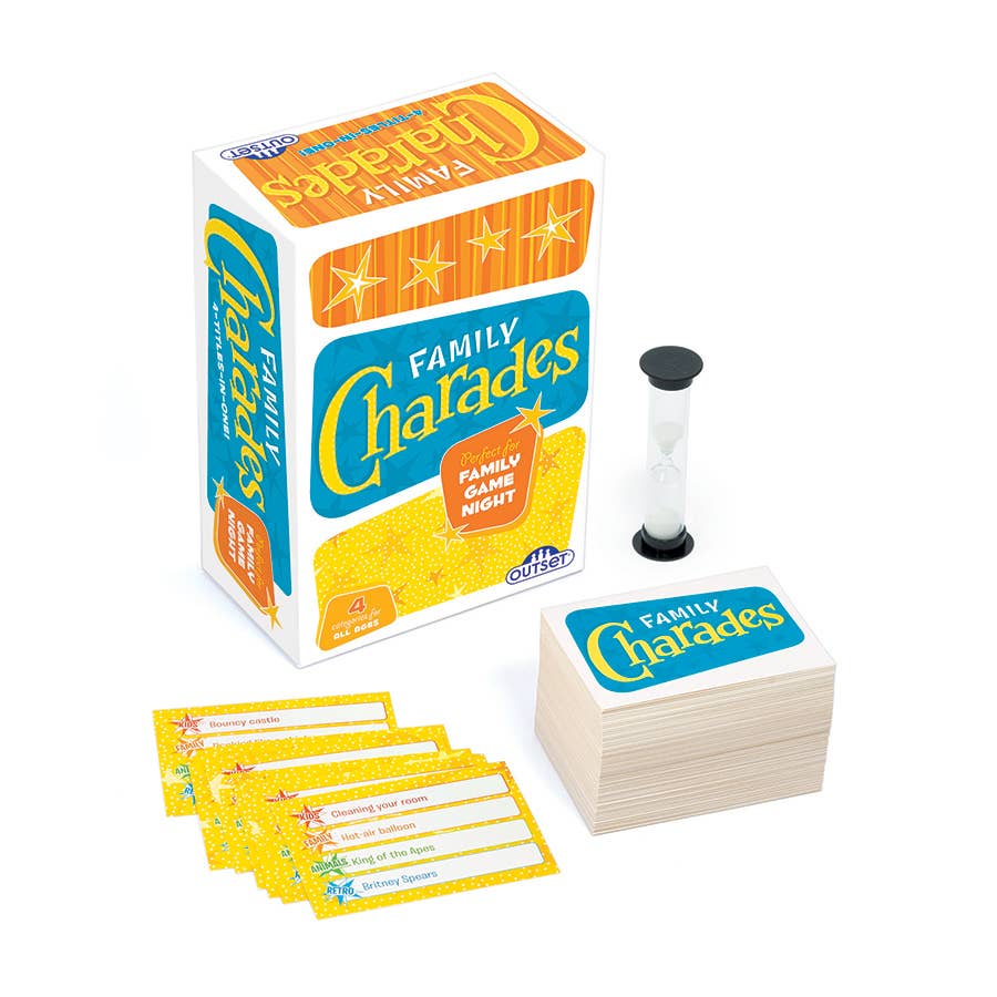 Outset Games and Cobble Hill Puzzles - Family Charades Retro Design - Perfect for Family Game Night