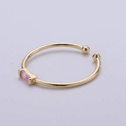 Aim Eternal - Minimalist Birthstone Ring • Cz Ring in Gold • Dainty Birthstone Ring • Stacking Ring • Valentine Gifts for Mom Wife Friend  R-216 R-218 R-219 R-220 R-223