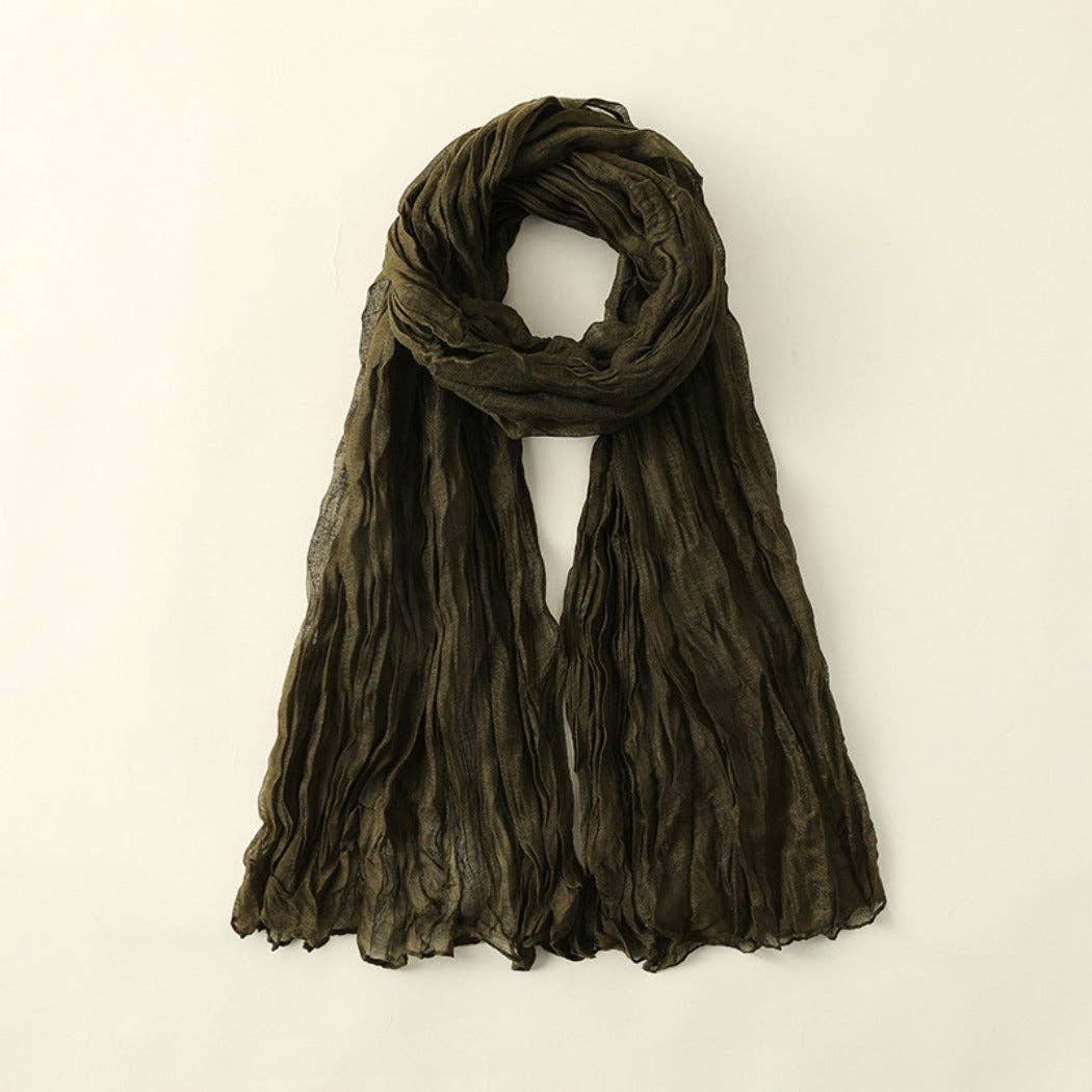 Funkyrel® Atzbranding Limited - Scarvii - Solid Color Lightweight Ruched Scarf