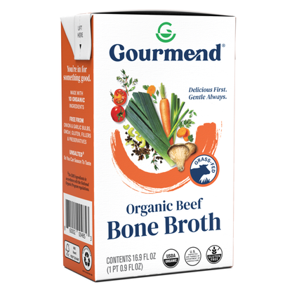 Gourmend Foods - Beef Bone Broth (Organic, Just 10 Ingredients, Low FODMAP)
