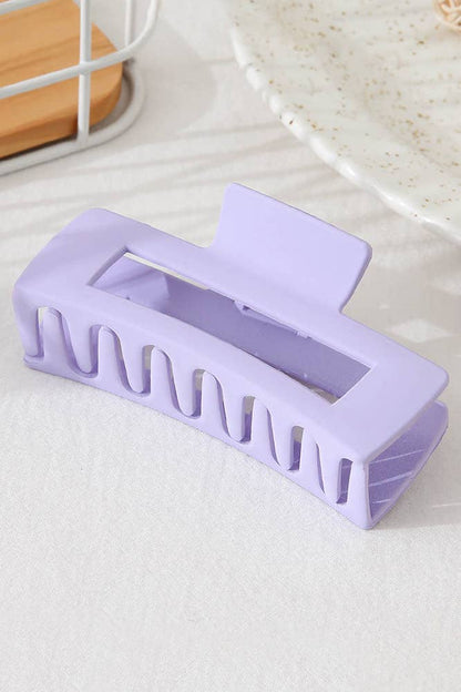 Hana - Solid Color Rectangle Shaped Hair Claw