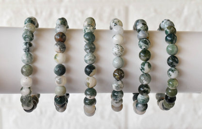 Soothing Crystals - Tree Agate Bracelet (Sense of Peace and Inner Tranquility)