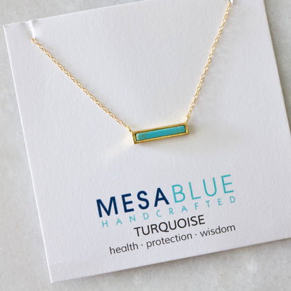 Mesa Blue - Mini Turquoise Bar Necklace