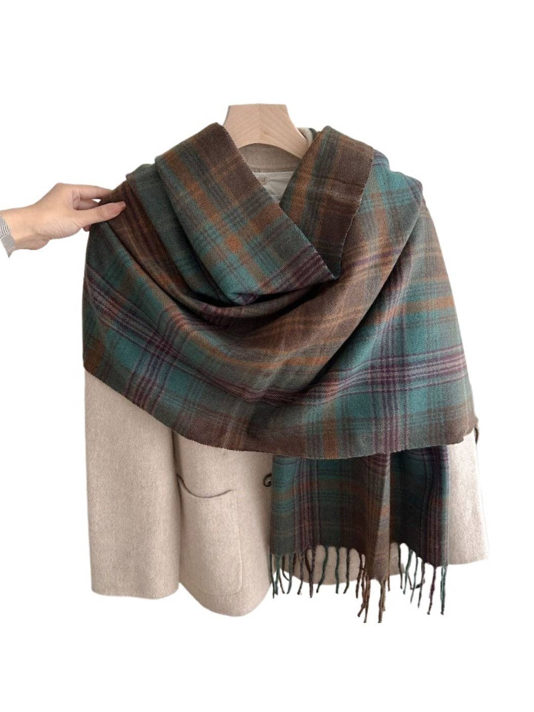 Funkyrel® Atzbranding Limited - Scarvii - Plaid Winter Scarf Shawl for Women