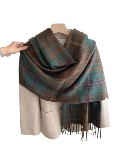 Funkyrel® Atzbranding Limited - Scarvii - Plaid Winter Scarf Shawl for Women