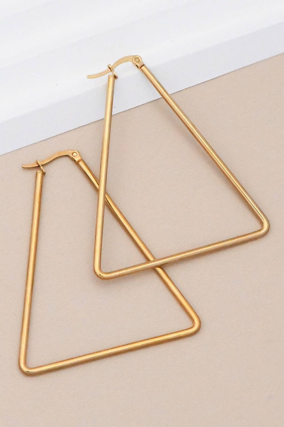 MA208 Mia Accessories - 18K Gold Plated Waterproof Stainless Steel Hoop Earrings - 7149