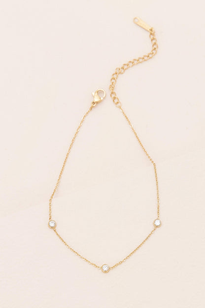 Lovoda - Minimal Circle Rhinestone Anklet