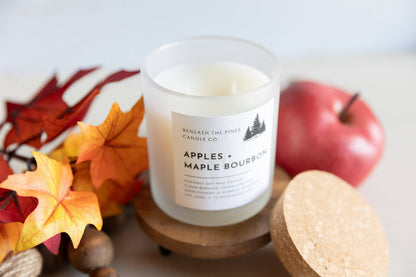 Beneath The Pines Candle Co. - Apples + Maple Bourbon: Coconut-Soy Candle