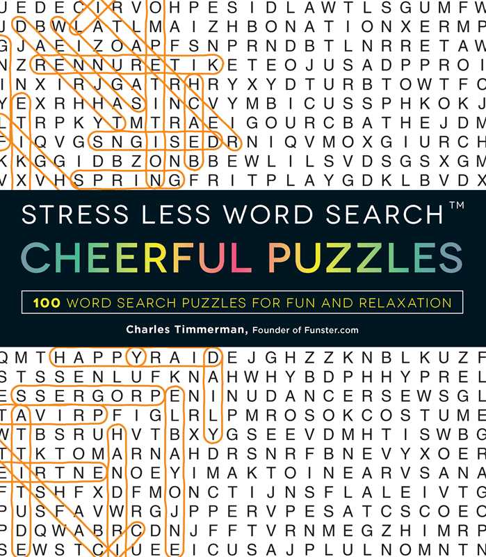 Simon & Schuster - Stress Less Word Search - Cheerful Puzzles by Charles Timmerman