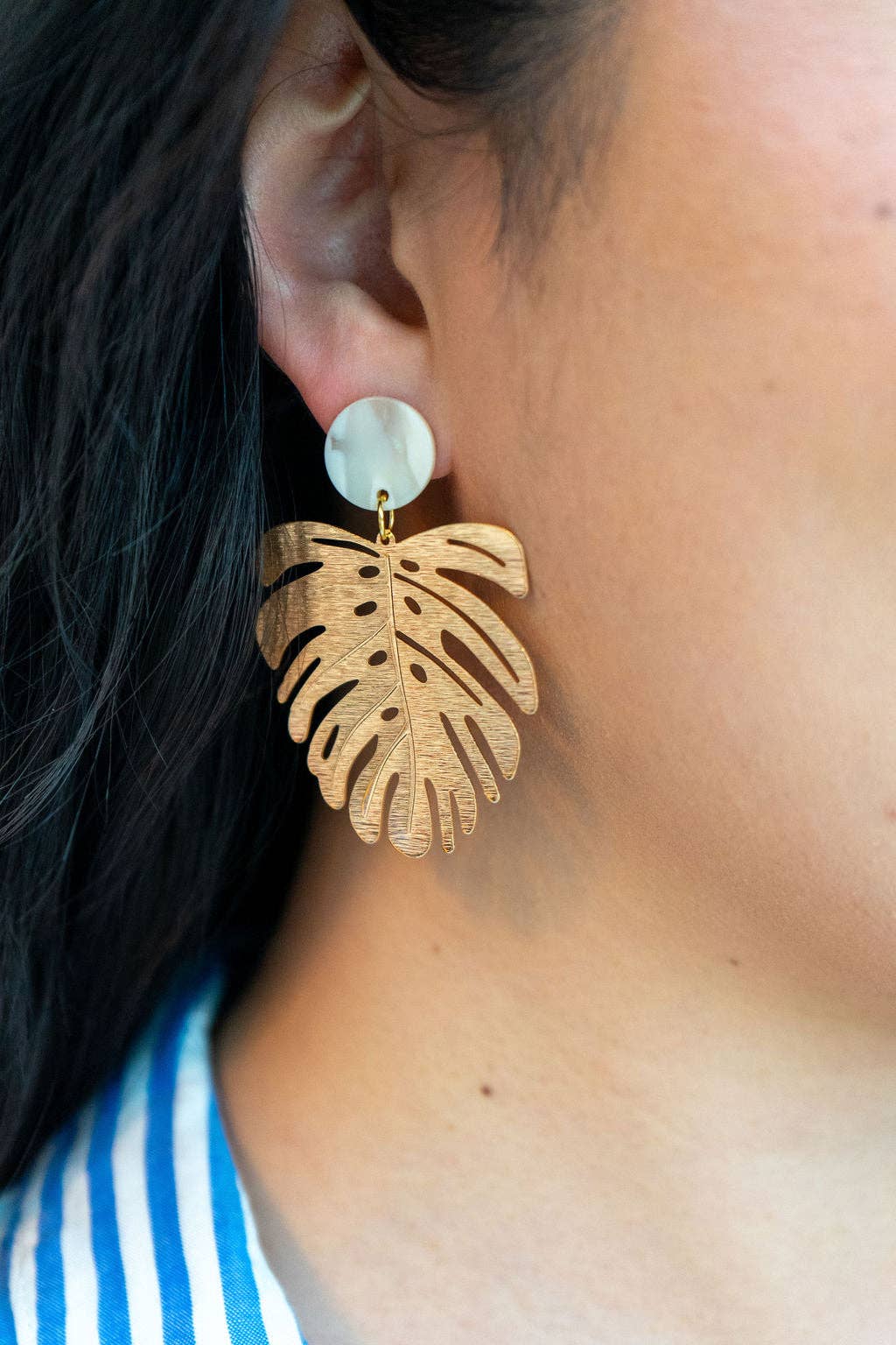 Spiffy & Splendid - Belize Earrings - Ivory // Plant, Resort, Jewelry