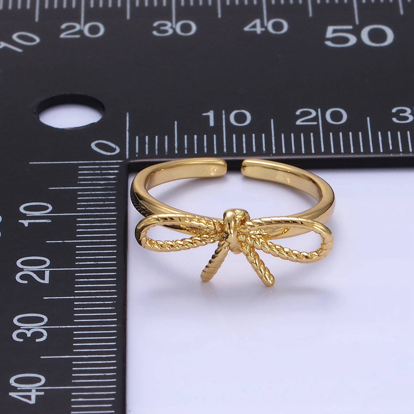 Aim Eternal - 14K Gold Filled Rope Ribbon Ring in Gold & Silver O980, O981