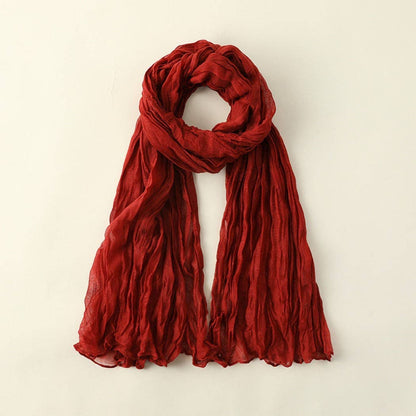 Funkyrel® Atzbranding Limited - Scarvii - Solid Color Lightweight Ruched Scarf