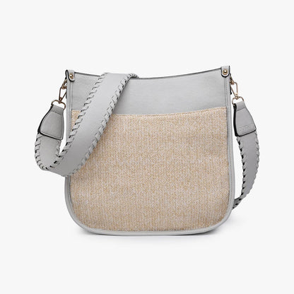 Jen & Co. - M1977STW Chloe Straw Crossbody w/ Guitar Strap