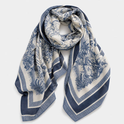 Ellison+Young - Ellison+Young Viscose Oversized Wrap Scarf, Lightweight Shawl