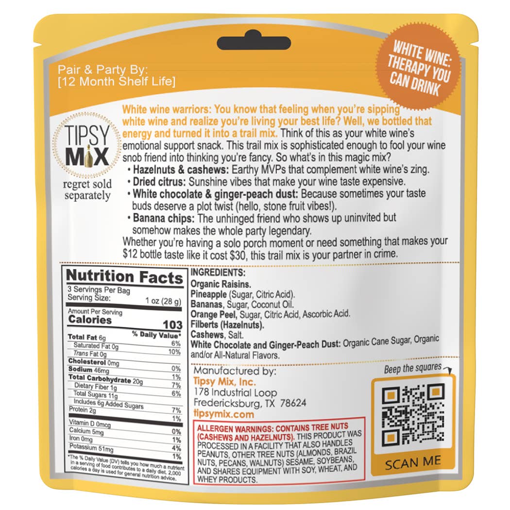 Tipsy Mix - 02. Wine-Paired Trail Mix - White Wines