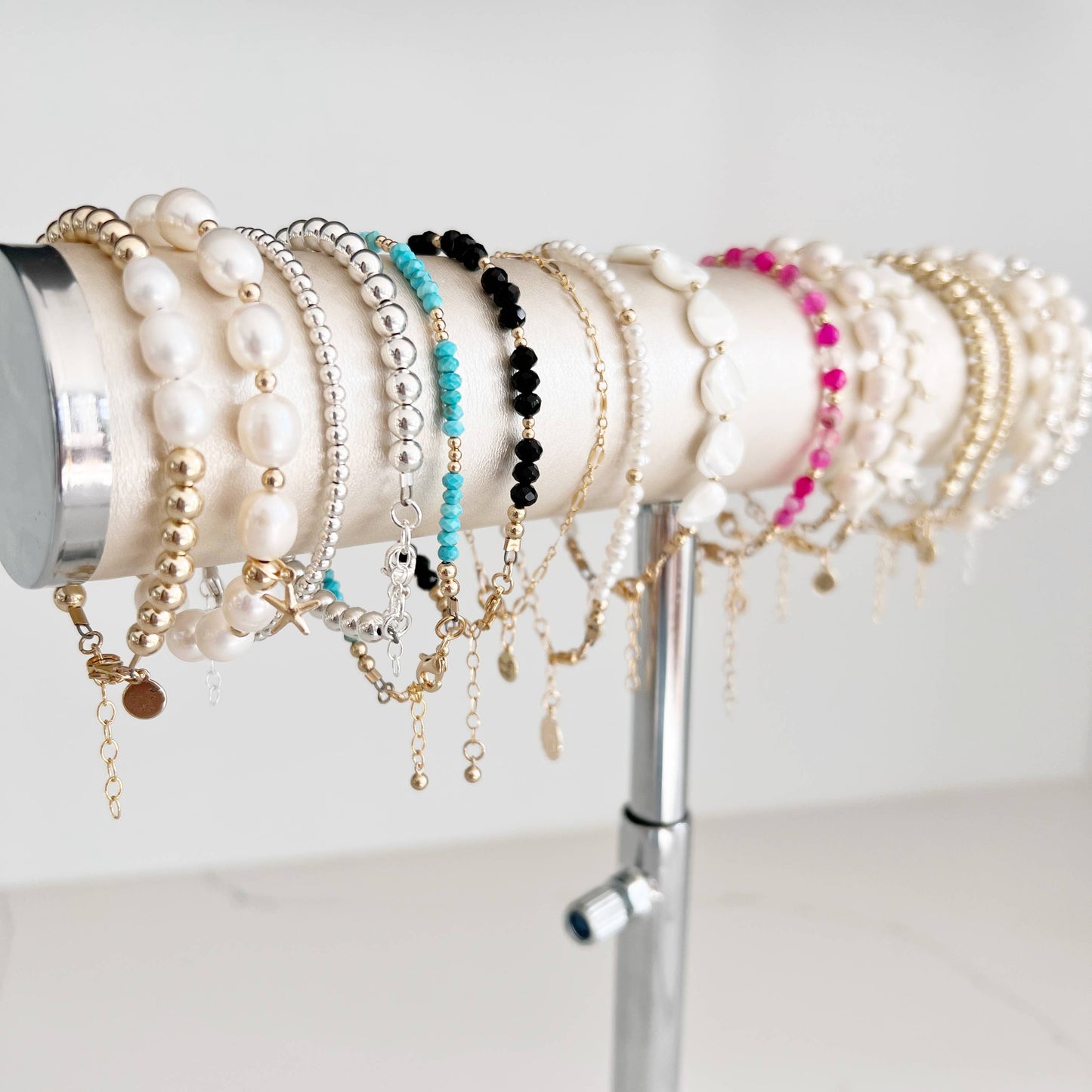 True by Kristy Jewelry - Freshwater Pearl Beaded Gold Filled Bracelet