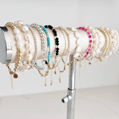 True by Kristy Jewelry - Freshwater Pearl Beaded Gold Filled Bracelet
