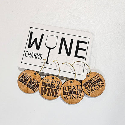Lou Golden Designs - Wine & Books Wine Charms
