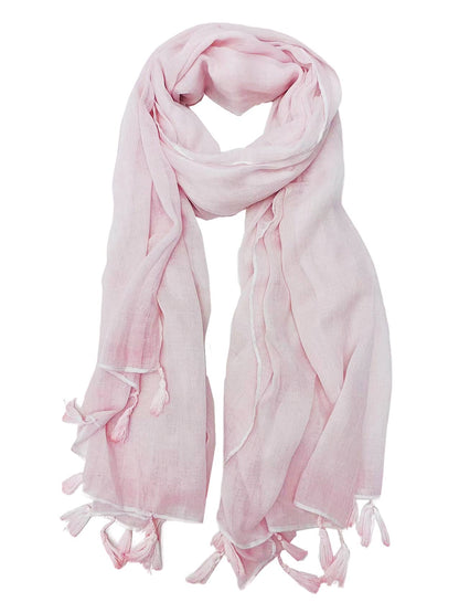 JC Sunny Fashion - Solid Tassel-Trim Scarf