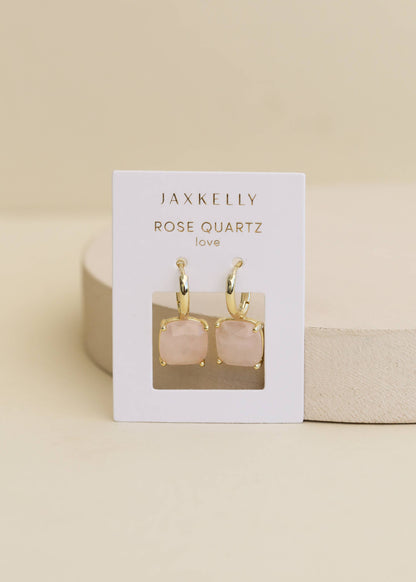 JaxKelly - Gemstone Mini Drop - Rose Quartz