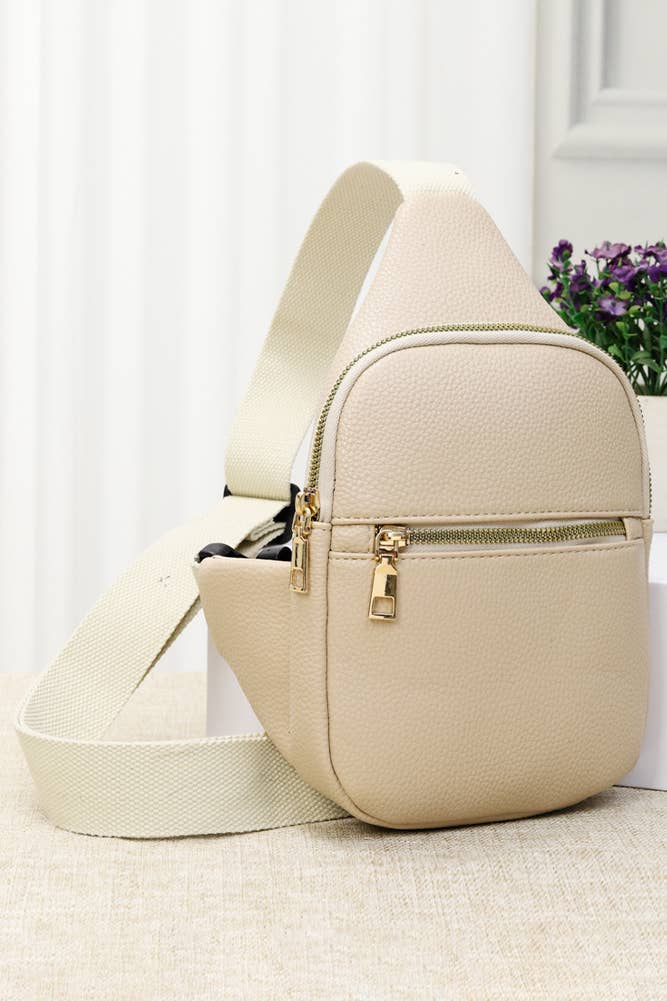 Hana - Solid PU Sling Bag