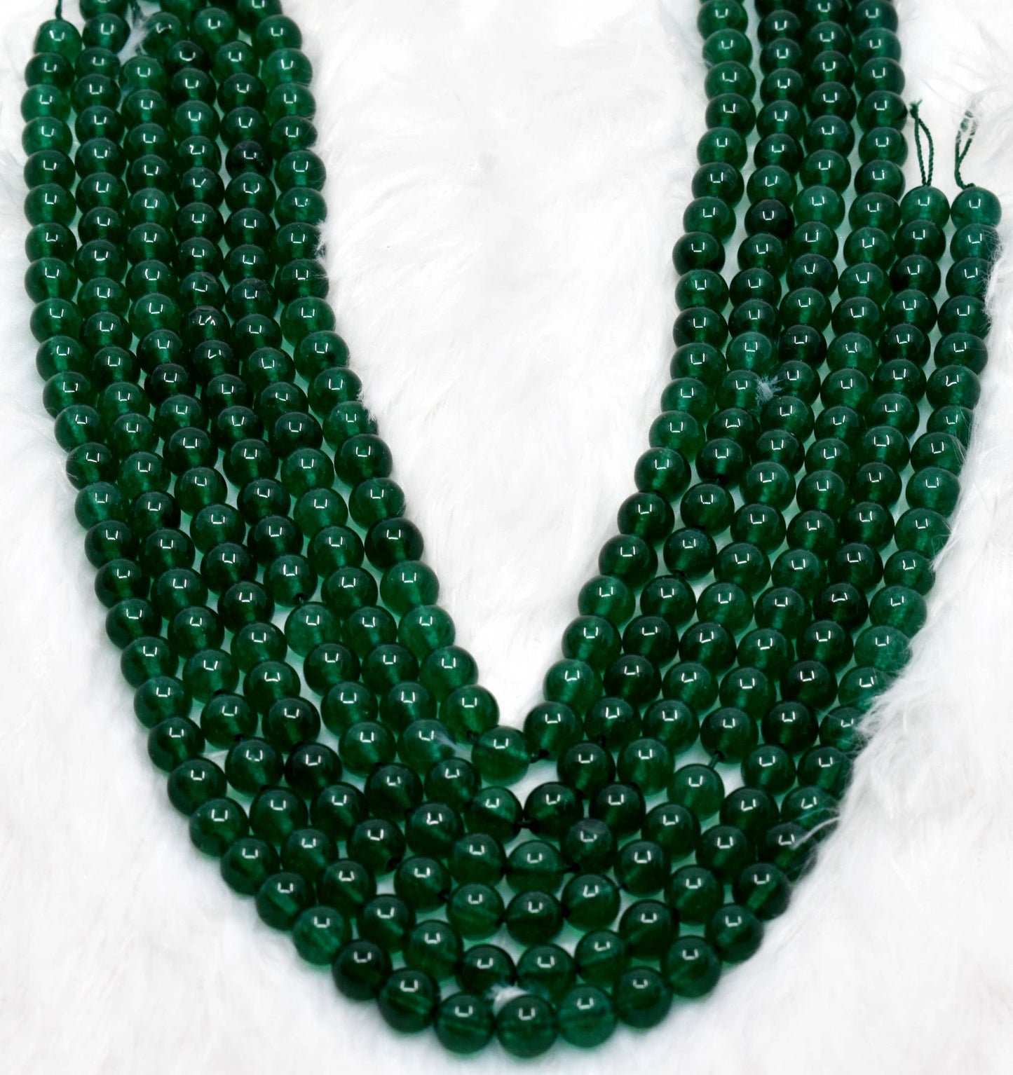 Soothing Crystals - Green Jade Round Beads, 4, 6, 8, 10mm Project Crystal Beads