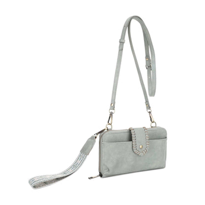 MiMi Wholesale - SV32087WW Jolie Crossbody Wallet With Boho Wrist Strap