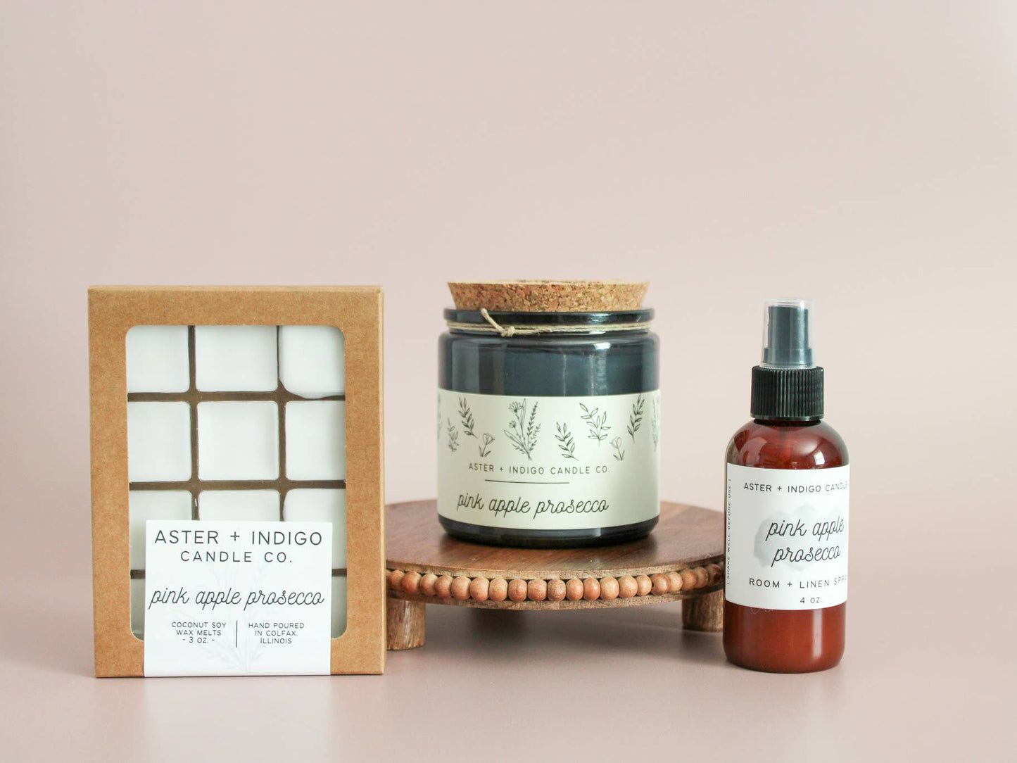 Aster + Indigo Candle Co. - Pink Apple Prosecco | Spring Summer Candle