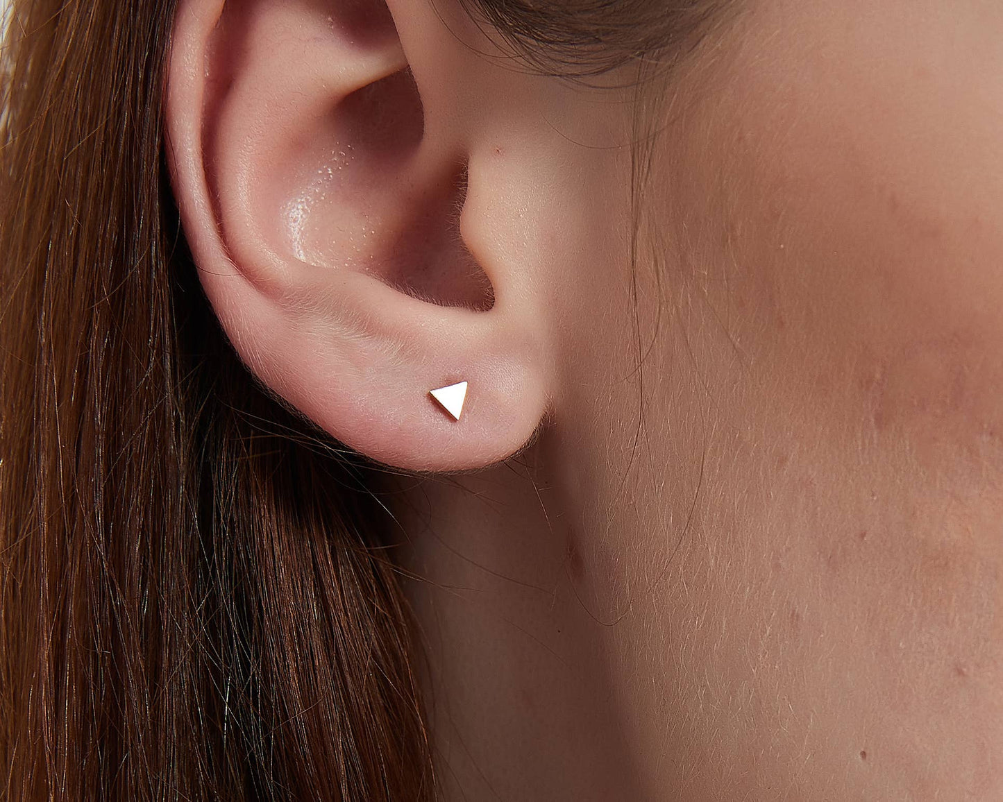 Melange Blanc - Alexandra triangle stud earring, triangle earring