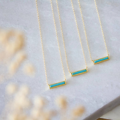 Mesa Blue - Mini Turquoise Bar Necklace