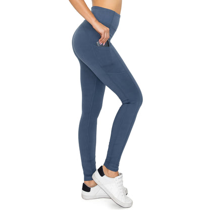 Leggings Depot -  High Waist Activewear Leggings - Side Pockets