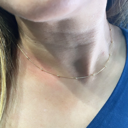 Milie Jewels - 18k Gold Filled Ultra Thin 0.6mm Satellite Chain
