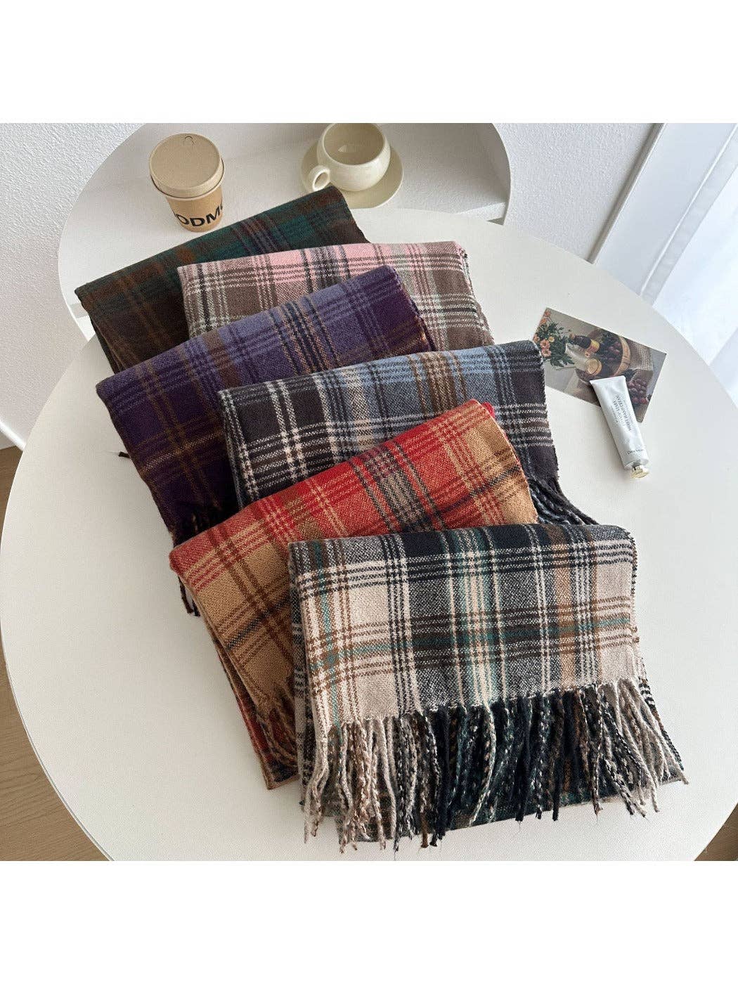 Funkyrel® Atzbranding Limited - Scarvii - Plaid Winter Scarf Shawl for Women
