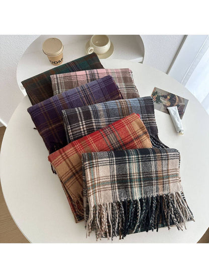 Funkyrel® Atzbranding Limited - Scarvii - Plaid Winter Scarf Shawl for Women