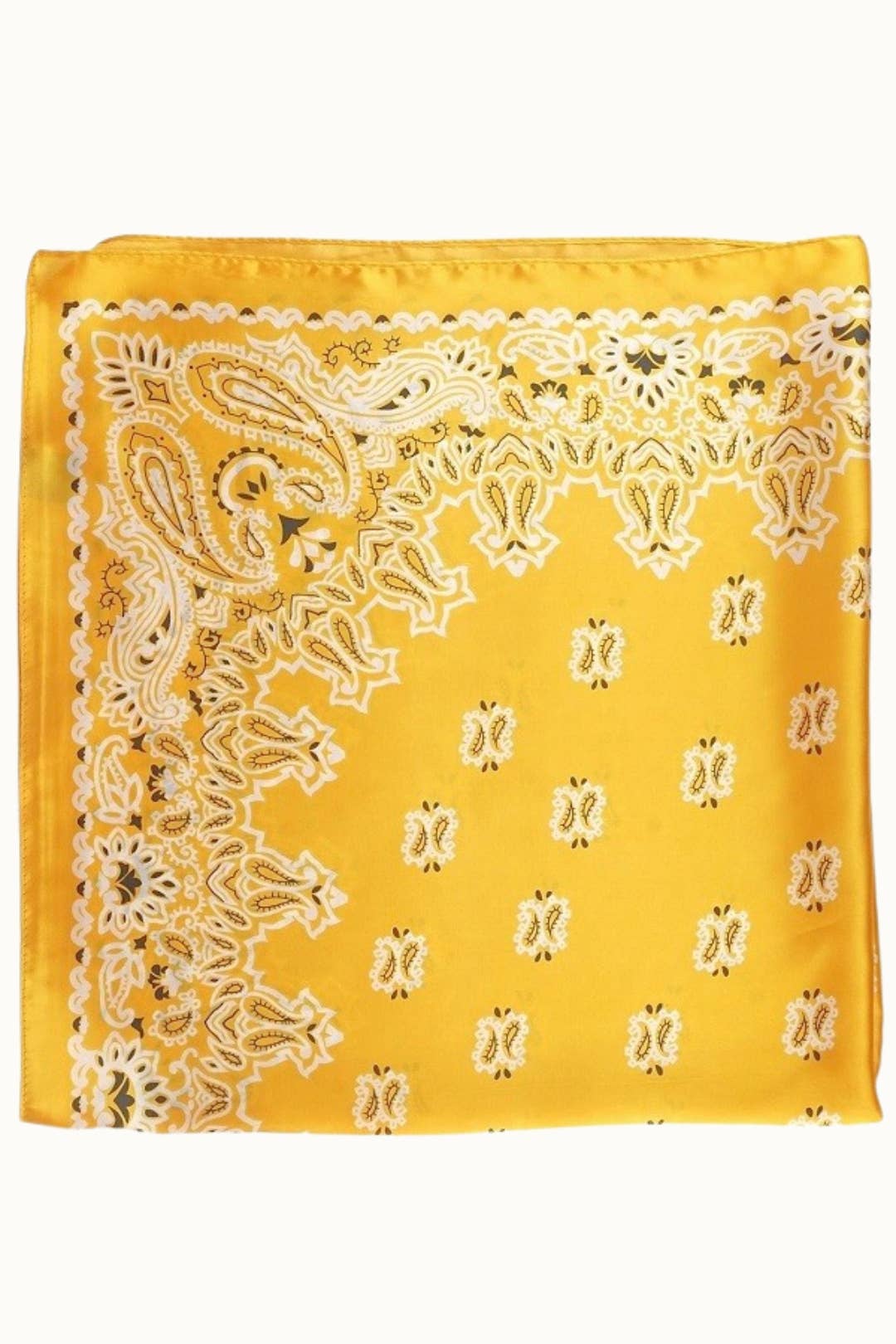 Olive & Pique - "So Silky" Satin Neckerchief Scarf, Versatile, Mustard