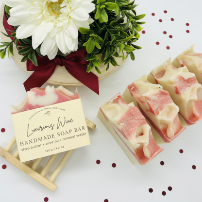 SARATOGA NATURAL BODY CARE LLC - Red Wine Handmade Soap Bar VEGAN COLD PROCESS