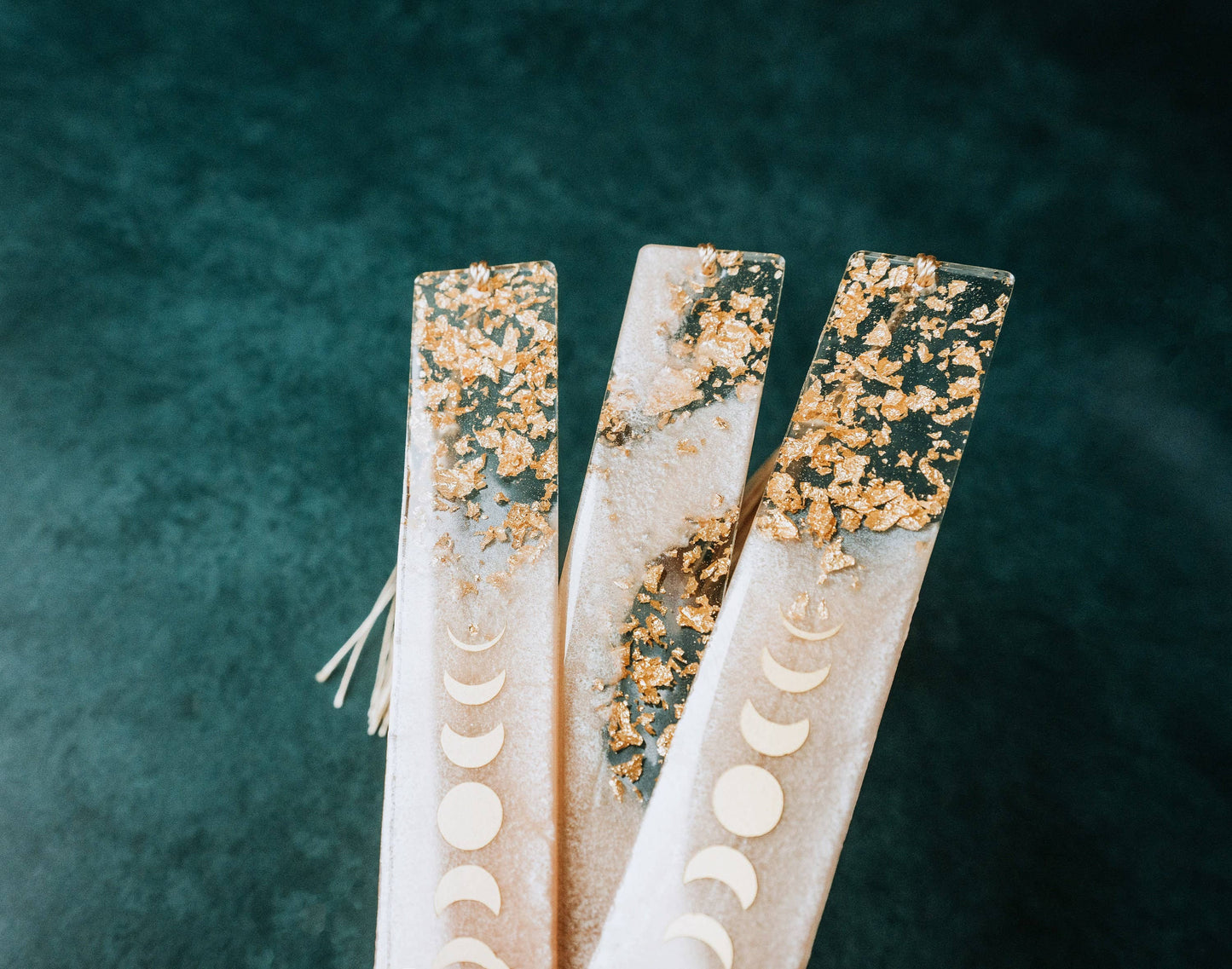 Dège Creative - Peach Moon Phases & Geode Bookmark