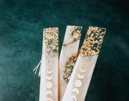 Dège Creative - Peach Moon Phases & Geode Bookmark