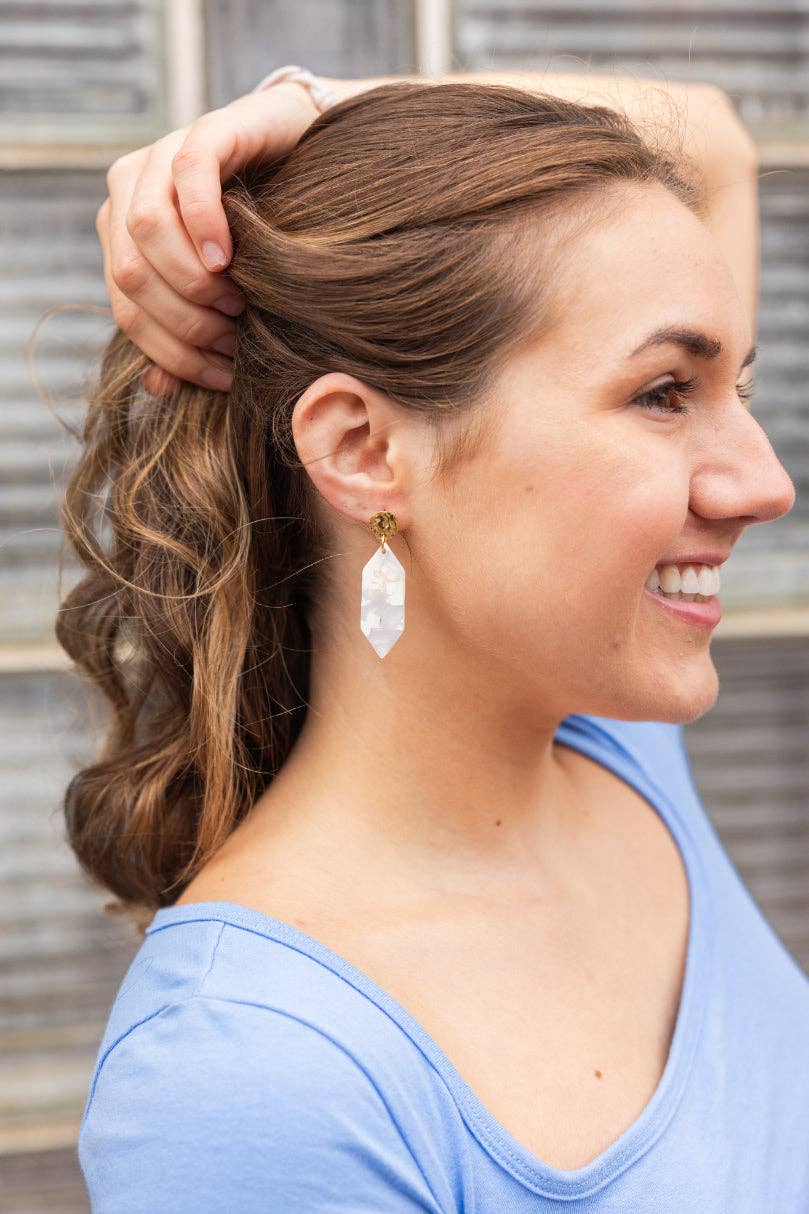 Spiffy & Splendid - Gemma Earrings - Breezy White // Spring, Summer, Mother's Day