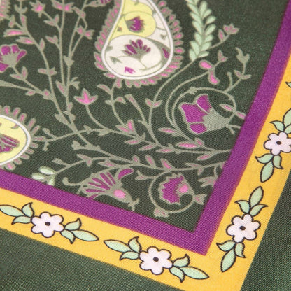 Anarchy Street - Paisley Floral Print Satin Square Scarf