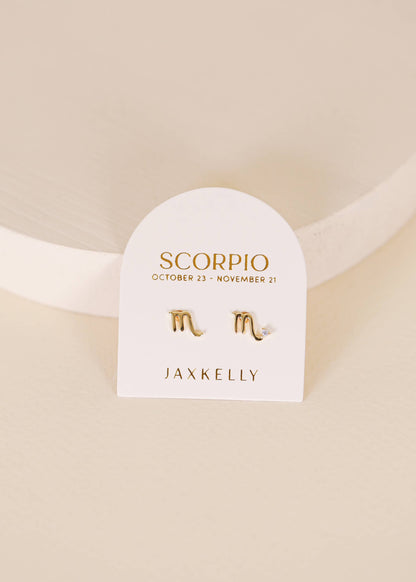 JaxKelly - Zodiac Gold Earrings - Scorpio
