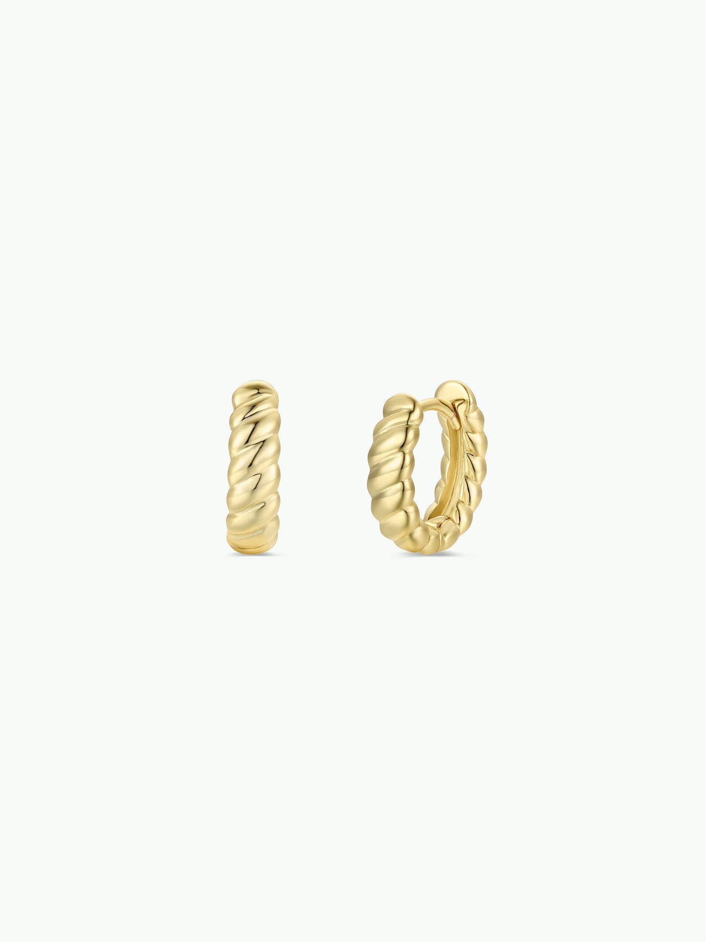 JaxKelly - Small Channel Gold Hoop Earrings