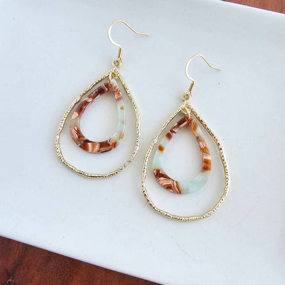 Spiffy & Splendid - Savannah Earrings - Seafoam & Rust // Jewelry, Gifts