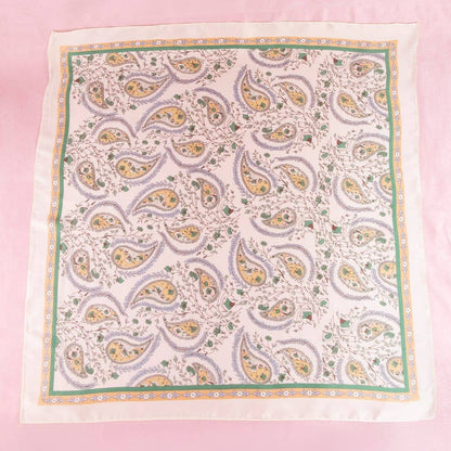Anarchy Street - Paisley Floral Print Satin Square Scarf